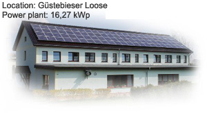 Photovoltaik Referenzanlage Guestebiester 16,27 kwp build by Antaris