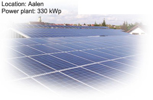 Photovoltaik Referenzanlage Aalen 330kwp build by Antaris