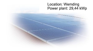 Photovoltaik Referenzanlage Wemding 29,44 kWp build by Antaris